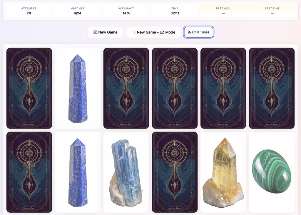 Mystic Bolt Crystal Matching Game